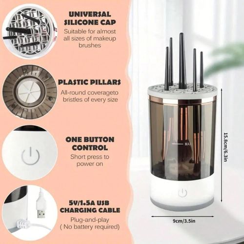 Nettoyeur de Pinceaux de Maquillage Electrique Automatique