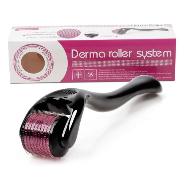 Derma Roller 0,5 mm - Système Professionnel pour Cheveux et Peau